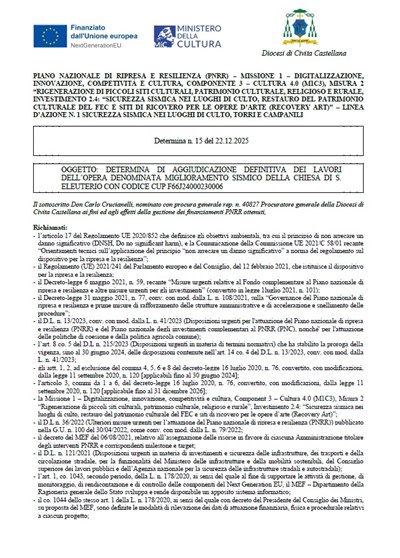 Determina n.15 - PNRR